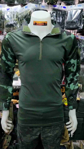 เสื้อคอมแบทลายพรางทบ เสื้อยุทธวิธี Combatshirt ผ้านาโน เกรดไทย