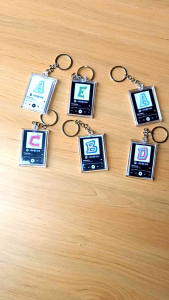 GANTUNGAN KUNCI SPOTIFY INISIAL HURUF/ GANCI AKRILIK KOTAK BULAT LOVE CUSTOM KARAKTER FOTO