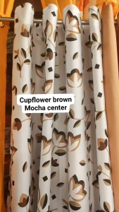 cupflower brown ring curtain 3in1 &per pc