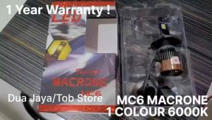 Paket Lampu Headlamp Foglamp Honda HRV 2019 - 2020 Macrone MC6 1Warna 6000K Putih Grade A PNP