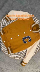 Jaket Varsity Anak Laki-Laki Inisial C & Baseball Anak Cewe Cowo