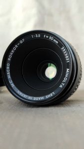 เลนส์มือหมุน MINOLTA MC Macro ROKKOR QF 50MM F3.5 Mount MD