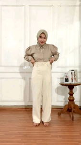 Diora Highwaist Pants - Celana Kulot Wanita Straight Cut Pants Anti Kusut