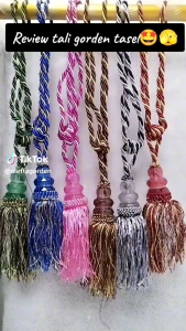 Tali Gorden Tali Pengait Tasel Kristal Pengait Gorden