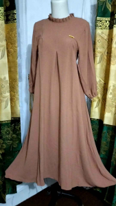gamis muslim anak Maryam+akrilik/baju muslim lebaran anak/bahan cey crinkel/atasan anak termurah/fashion model anak terbaru