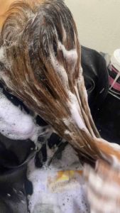 ( แพ็คคู่ )แชมพูม่วงถนอมสีผม