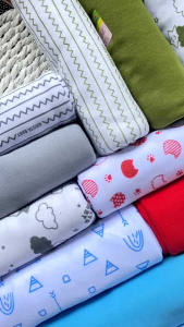 Bedong Bayi 110 x 90cm New Born 3Pcs Motif Awan & Garis: Seri Awan Dan Garis Bedong Bayi Motif Terbaru Bayi Baru Lahir