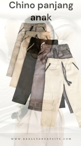Celana Panjang Anak Chinos Twill Stretch 2 Sampe 13 Tahun