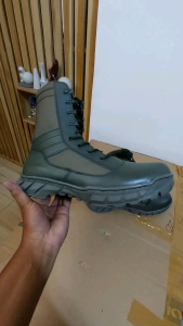 A-mal store sepatu jatah hijau brimob kulit premium
