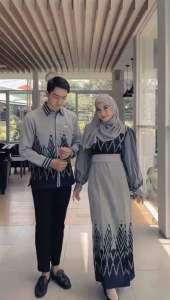Redy Stock-Couple Tenun Kekinian-Set Couple Lebaran dan Kondangan-Batik Tenun Etnich Premium-Elzio Tenun