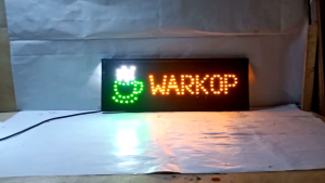 LED sign WARKOP