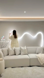 Lampu Led Noen Fkex 220v 1 2 3 4 5Meter+soket Lampu Aesthetic Hias kamar plafon tinggal pakai