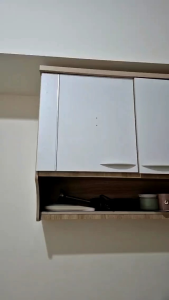 Lemari gantung kitchen set minimalis Rak Dinding Atas Dapur Rak Serbaguna KSA 3 pintu Warna Putih