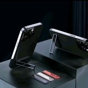 Ultra Thin Phone Holder Stand Mini Foldable Metal Phone Holder Desk Stand Portable Phone Kickstand Invisible Folding Bracket