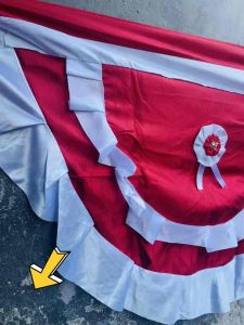 BENDERA BEKRON DIAMOND MERAH PUTIH 10 GELOMBANG