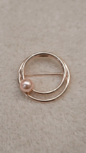 ZK Jewellery 2 in 1 Pearl Buckle Ring With Pin Kerongsang Cincin Tudung Bawal Mutiara Hijab Scarf Muslimah G3552