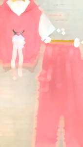 Setelan Kuromi Anak Perempuan 3 in 1 Celana Cargo Kaos Combed 24s Iner Hoodie Gambar 3D 2 -12 tahun