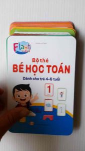 Bộ 42 thẻ học Toán size đại. Flash card Chữ số và phép tính cho bé 3-6 tuổi