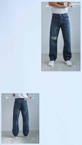 WINSMANรุ่นWZ802ฃกางเกงยีนส์กระบอกตรงRelaxed-fitเป้าซิปฟอกเฟด