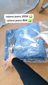 CELANA JEANS KULOT SKODER KANCING 7 HIGHWAIST