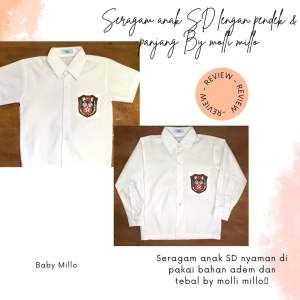 Seragam lengan panjang dan pendek anak SD by molli millo