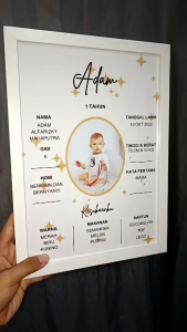 First Year Baby Frame | Baby Gift | Hadiah Bayi | Hadiah Satu Tahun | Hadiah Ulang Tahun | Birthday
