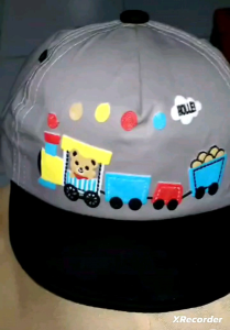 T.I - Topi Bisbol Lucu Bear with Train Anak Bayi Balita Baseball Hat Import
