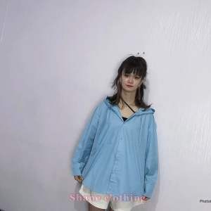 SHANE CLOTHING KEMEJA WANITA HOODIE GARIS KANTONG LENGAN PANJANG