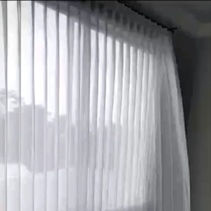 Vitrase Dalaman Gorden Lebar 2 Meter 150 cm 1 Meter Hordeng Lapisan Putih Polos Transparan