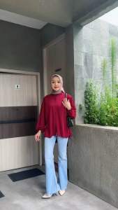 Delica blouse polos rayon twill premium