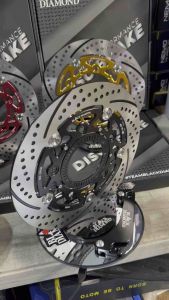 Black diamond big disc 260mm w/ alloy cnc bracket forn Adv160 Adv150 & pcx160 abs/ pcx160 cbs plug n play stock caliper