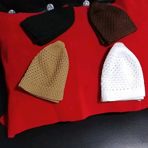 peci rajut garut peci putih meral