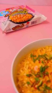 1 PACK Paldo Volcano Creamy Carbonara - Korean Instant Noodles