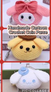 Handmade Crochet Cartoon Coin Purse/Children’s Day Gift/Christmas Gifts (SG Stocks)