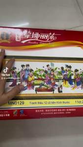 Tranh thêu chữ thập 12 nàng tiên MN0129 kích thước 200 x 85 cm