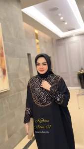 Gamis modern gamis kaftan Adm01 simple elegant kekinian edisi kaftan arraya