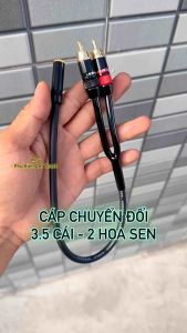 Dây 3.5 cái ra AV HOA SEN dài 30cm cáp chuyển đổi cáp nối đầu jack 3.5mm cái sang 2 đầu RCA Hoa Sen. CCD