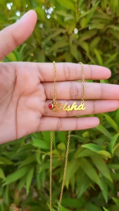 kalung nama titanium anti karat anak dewasa kalungnama aksesoris wanita necklace titanium aksesoris fashion