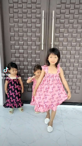 Dress barbie anak daster bahan rayon