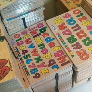 Puzzle Kayu Edukatif Puzzle Huruf Kecil & Besar new