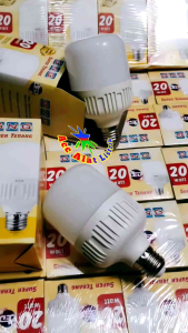 Bohlam Lampu LED 20 Watt Cahaya Putih Fitting E27