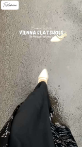 Flatshoes Vienna by Mouzashoes - Nadine Leather Synthetic Mix Mika Sol Non-Slip 25 cm | 5 Warna | Sizes 36-40