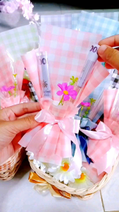 Buket Mini Kosongan Uang & Kerangka Buket Lebaran: Langsung Kirim & Panjang 20cm 15cm