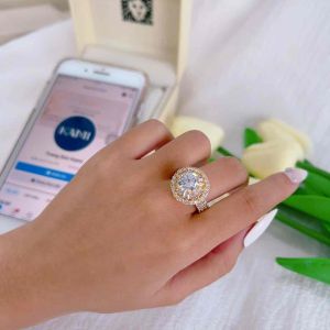 [FreeShip Max] Nhẫn tròn đá siêu sáng italy sang chảnh - Trang sức Kami NM59
