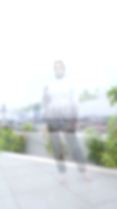 Blouse Wanita Tangan Panjang Corak Plisket 2 Lapis