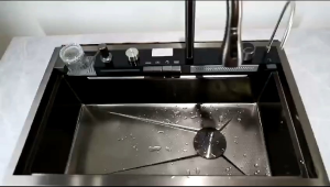 KITCHEN SINK MODERN 8048 HONEYCOMB EMBOSSING TECHNOLOGI 4 Push Button/Tempat Cuci Piring/Wastafel cuci piring