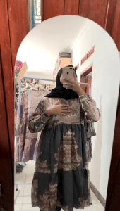 ANGEL TUNIK MIDI DRESS MOTIF JUMBO SUPER JUMBO ATASAN TUNIK BIGSIZE BIG SIZE OOTD LD 120 130 140 150 COD