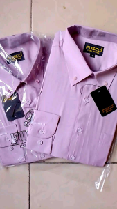 Fusco-Kemeja Formal Reguler Warna Rose Gold ✓ Kemeja Pria Polos Lengan Panjang