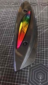 กันร้อนท่อ Fino115i Fino125i เคฟล่ารุ้ง ข้างท่อ ของแต่ง มอเตอร์ไซค์