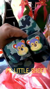 รองเท้าแตะเด็กหญิง(5เดือน-3ปี)มีกระดิ่ง ยางรัดส้น พื้นสี